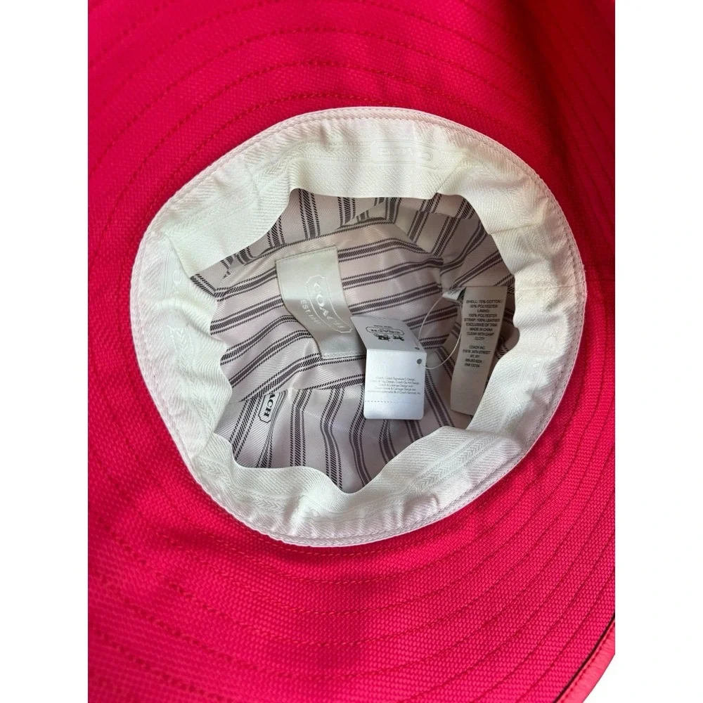 Coach‎ VTG Bonnie Sun Bucket Hat Watermelon Signature Turnlock Sz M-L NWT
